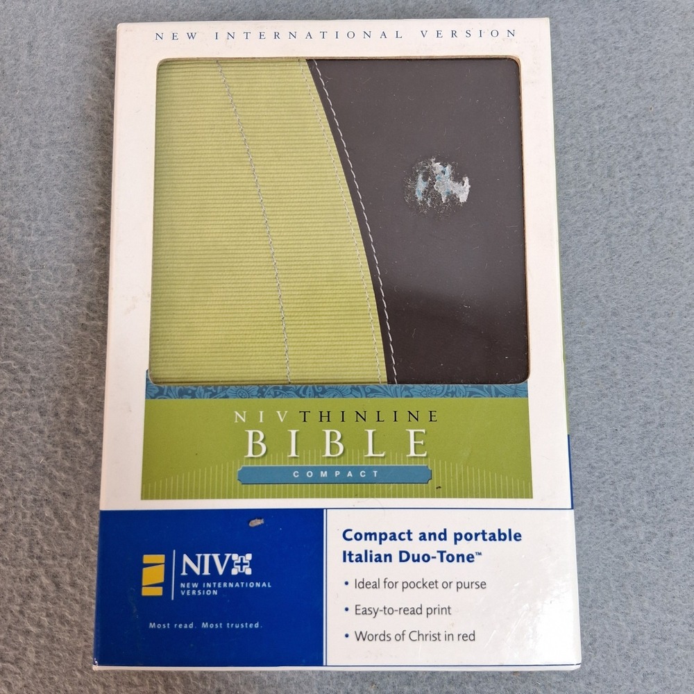 In Box NIV Compact Thinline Bible Zondervan 2006 Italian Duo-Tone
